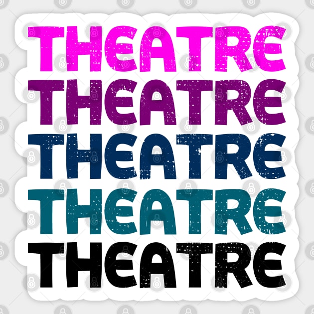 Theatre Retro Shirt Sticker by KsuAnn